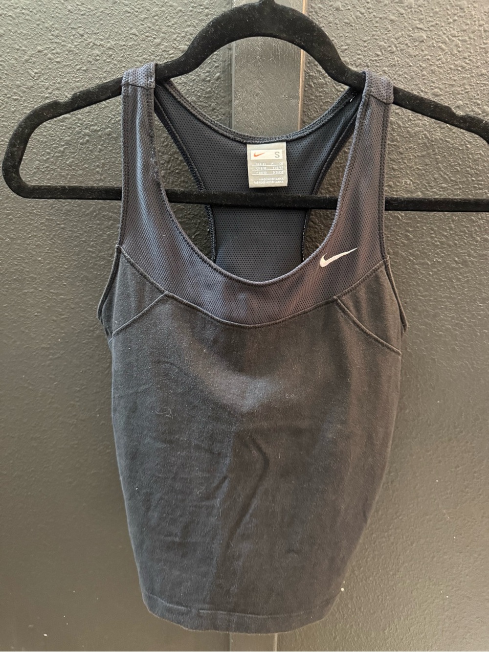 Nike Black Women's Racerback Tank with Built-In Shelf Bra